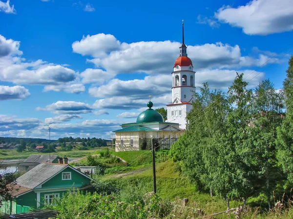 Iglesia Ortodoxa Asunción Totma Óblast Vologodskaya Rusia Fecha Captura Agosto — Foto de Stock