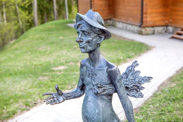 Silichi Belarus April 2019 Foto Der Skulptur Eines Bademeisters Auf — Stockfoto