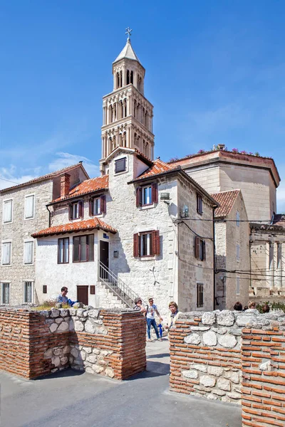 Split Croazia Maggio 2019 Foto Palazzo Diocleziano Del Campanile Della — Foto Stock