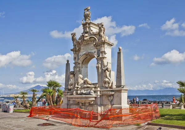 Naples Italy September 2017 Photo Fountain Immacolatella — Stock Photo, Image