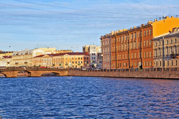 Belinsky Brug Fontanka Rivier Sint Petersburg Rusland 2017 — Stockfoto
