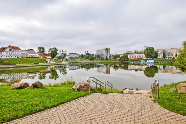 Stadslandschap Minsk Datum Van Schietpartij Jul 2018 — Stockfoto