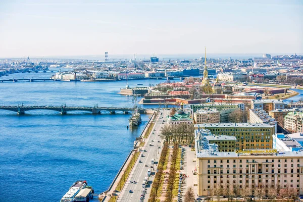 兔子岛 帕维尔的要塞空中升降视图 圣彼得堡 俄罗斯 2019年4月18日拍摄日期 — 图库照片