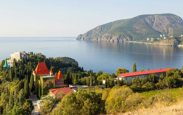 Uitzicht Cape Plaka Kuuroord Utyos Mount Ayu Dag Datum Van — Stockfoto