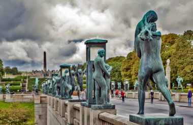Vigeland Heykel Parkı. Oslo. Norveç. Çekim tarihi 23 Ağustos 2014.