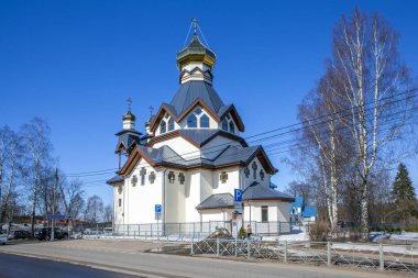 Cathedral of St. Nicholas the Wonderworker. Roshchino. Leningrad region. Russia. Date of shooting April 6, 2019