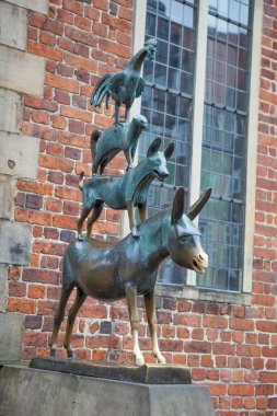 BREmen, Almanya - 1 Mayıs 2018: Bremen Müzisyenleri Anıtı Fotoğrafı