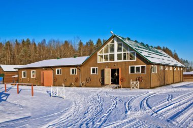 Durumu stabil. Maryino 'da bir çiftlik (Stroganovların arazisi). Andrianovo Köyü. Tosno bölgesi. Leningrad bölgesi. - Rusya. Çekim tarihi 28 Kasım 2018
