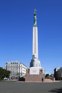 Özgürlük Anıtı. Riga. - Letonya. Çekim tarihi: 22 Ağustos 2018
