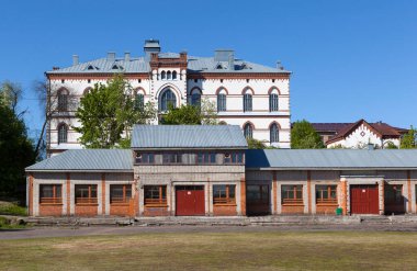 Eski Men 's Lyceum binası. Sortavala. Karelia. Rusya. Çekim tarihi 14 Haziran 2017.