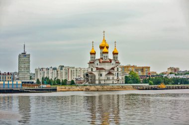 Başmelek Michael Katedrali. Arkhangelsk. Tarih 20 Ağustos 2017.