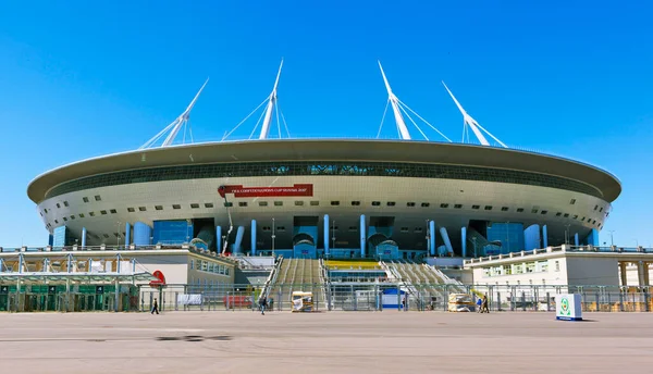 Petersburg Arena Anteriormente Zenit Arena Isla Krestovsky San Petersburgo Russia — Foto de Stock