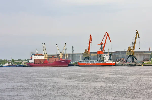Ships Pier Solombalsky Ldk Arkhangelsk Russia Date Taken Aug 2017 — Stock Photo, Image