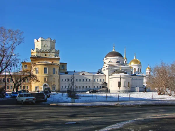 Monasterio Novo Tikhvin Ekaterinburg Rusia Fecha Filmación Febrero 2012 — Foto de Stock