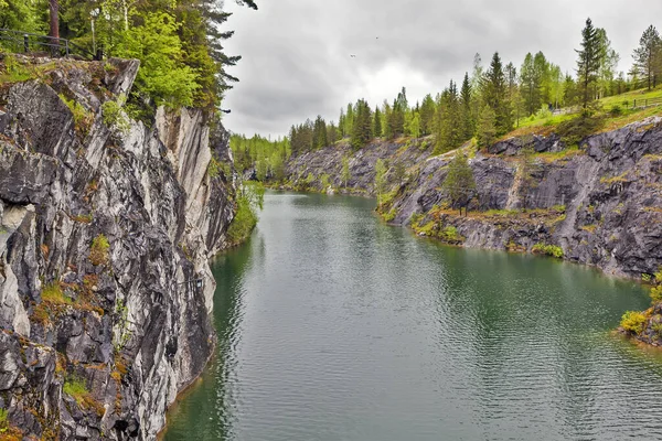 Bergpark Ruskeala Een Marmergroeve Republiek Karelië Datum Van Opname Jun — Stockfoto