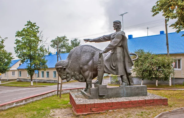 Monumento Fondatore Della Fortezza Kamenets Raccoglitore Città Alex Kamyanets Belarus — Foto Stock