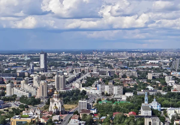 City Landscape View Vysotsky Skyscraper Ekaterinburg Russia Date Filming July — Stock Photo, Image