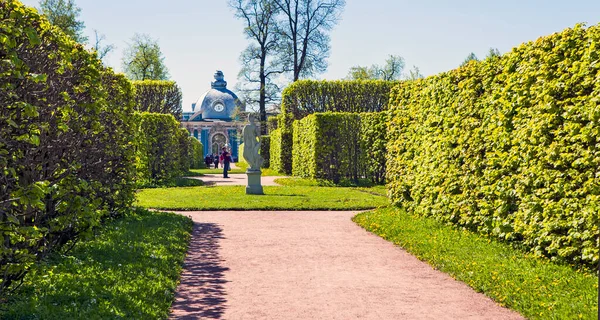 Tsarskoye Selo Rusko Května 2019 Fotografie Dolní Zahrady Výhledem Pavilon — Stock fotografie