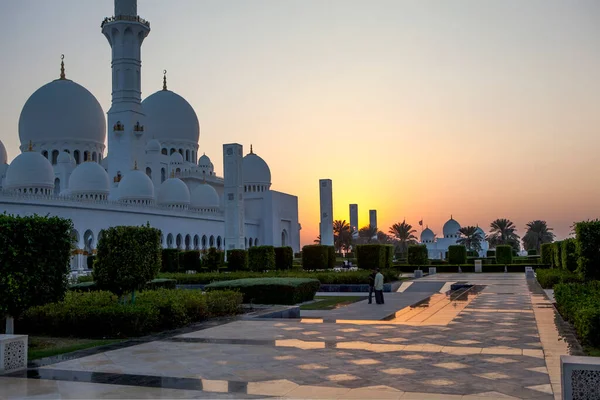 Sheikh Zayed Mosque Sunset Light Abu Dhabi Uae — Stock Photo, Image