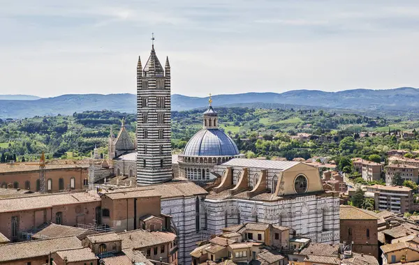 Vista Elevata Edifici Ankara Tetti Con Colline Tacchino — Foto Stock