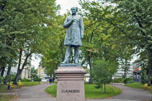 Monumento Runeberg Porvoo Finlandia Fecha Filmación Septiembre 2018 — Foto de Stock