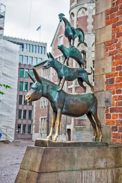 Bremen Deutschland Mai 2018 Denkmal Für Bremer Musiker — Stockfoto