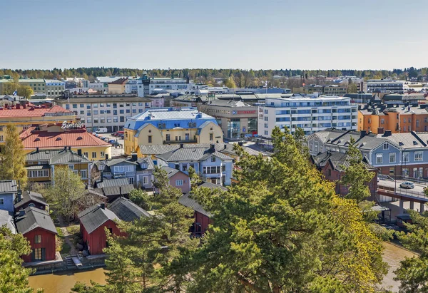 Taştan Nyasi Ile Şehir Manzarası Porvoo Finlandiya Çekim Tarihi Mayıs — Stok fotoğraf