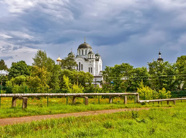 Holy Cross Cathedral Spaso Euphrosyne Monastery Polotsk Belarus Date Shooting — 图库照片