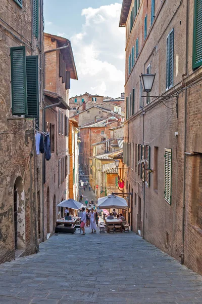 Calles Siena Italia Fecha Filmación Septiembre 2018 — Foto de Stock