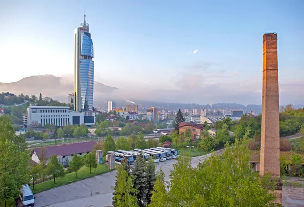 Sarajevo Bosnia Och Herzegovina Maj 2019 Foto Moderna Avaz Twist — Stockfoto