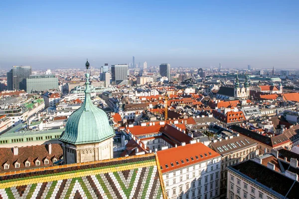 Vienna Observation Deck Steffl Tower Stephen Cathedral Austria Date Taken — Foto Stock
