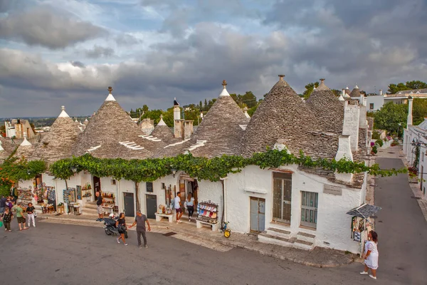 Alberobello Italy September 2017 Photo Traditional Houses Trullo — Stock Photo, Image