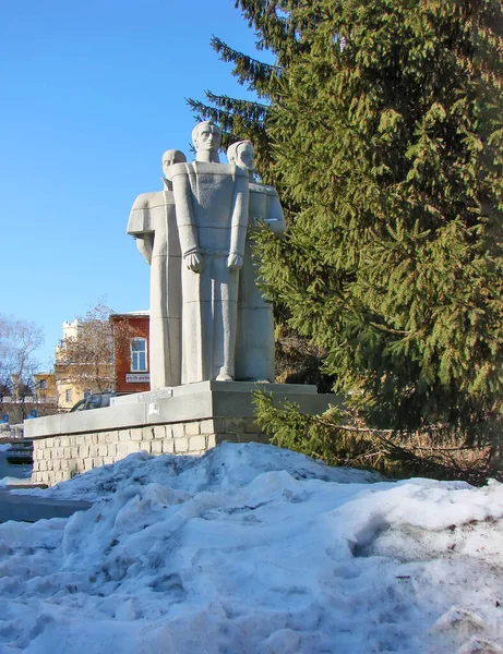 Monumento Aos Decembristas Ekaterinburg Russia Data Das Filmagens Fevereiro 2012 — Fotografia de Stock