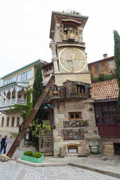 Klocktornet Rezo Gabriadze Puppet Theater Tbilisi Georgien Datum För Fotografering — Stockfoto