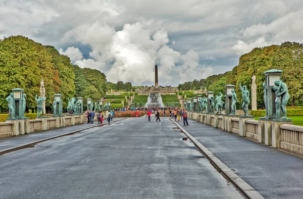 Vigelandský Sochařský Park Oslo Datum Natočení Srpna 2014 — Stock fotografie