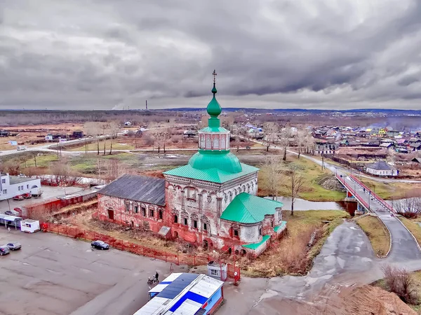 聖十字架大聖堂 上からの眺め ソリカムスク ペルム準州 ロシア撮影年月日2013年11月12日 — ストック写真