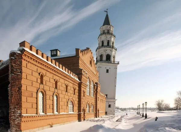 Antiguo Edificio Central Eléctrica Planta Nevyansk Torre Inclinada Demidovs Nevyansk —  Fotos de Stock