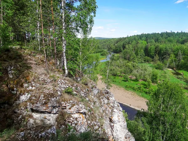 Olenyi Ruchyi Naturpark Sverdlovsk Regionen Datum För Fotografering Maj 2014 — Stockfoto