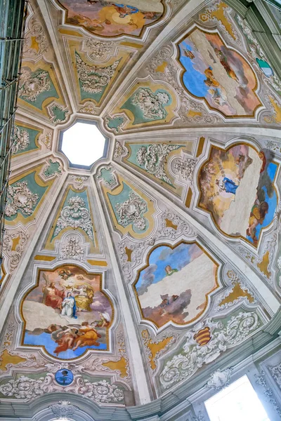 Fragment Kopuły Freskami Cesare Maffei Kościół Katarzyny Santa Caterina Livorno — Zdjęcie stockowe