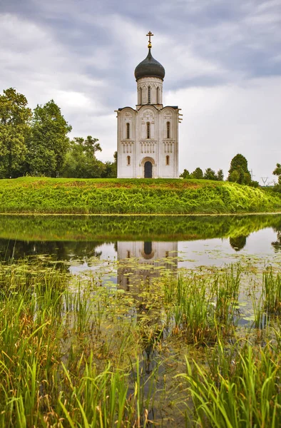 Church Intercession Nerl Bogolyubovo Vladimir Region Golden Ring Russia Date — Stock Photo, Image