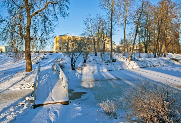 Stroganov Palace Snowy Scene Andrianovo Russia — Stock Photo, Image