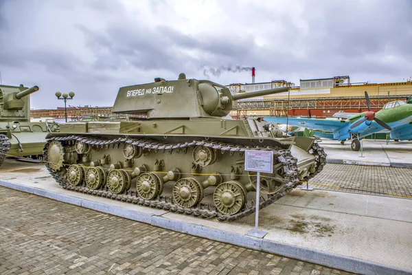 Verkhnyaya Pyshma Russia Kwiecień 2018 Zdjęcie Ciężkiego Miotacza Ognia Czołgu — Zdjęcie stockowe