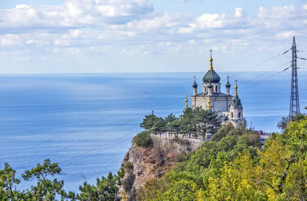 Kızıl Kaya Tanrı Nın Dirilişi Kilisesi Crimea Eylül 2016 — Stok fotoğraf
