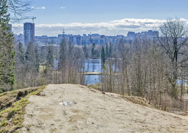 Parnassus Hill Shuvalov Park Petersburg Russia Date Shooting April 2015 — Stock Photo, Image