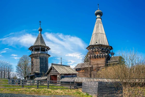 Church Nativity Village Gimreka Gimoretsky Pogost 레닌그라드 Podporozhsky 러시아 2017 — 스톡 사진