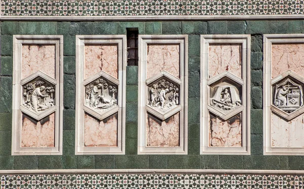 Erschaffung Adams Flachrelief Von Giottos Campanile Opera Del Duomo Florenz — Stockfoto