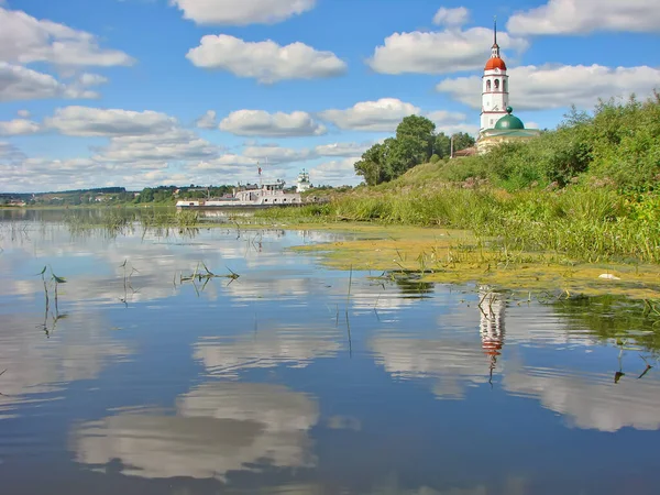 Church Assumption Blessed Virgin Mary Banks Sukhona River Totma Vologodskaya — Stock fotografie