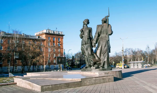 Monument First Komsomol Members Nizhny Tagil Sverdlovsk Region Russia Date — Foto Stock