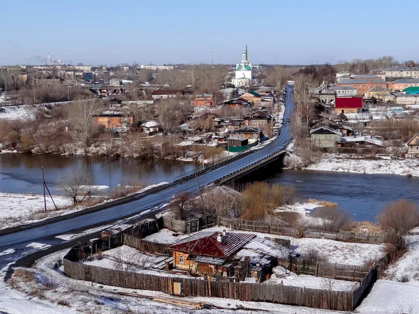 Pohled Alapaevsk Hory Yalunikha Oblast Sverdlovsk Datum Natočení Dubna 2013 — Stock fotografie