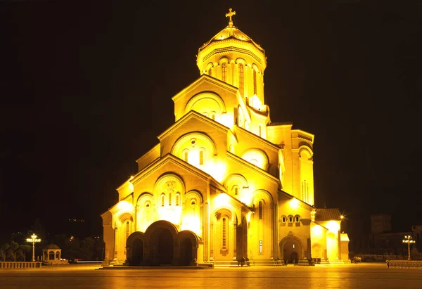 Catedral Santíssima Trindade Tsminda Sameba Principal Catedral Igreja Ortodoxa Georgiana — Fotografia de Stock